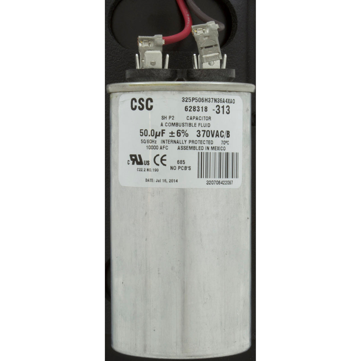 Motor, Century, 2.0hp, 208v-230v, 1-Spd, 56Jfr, C-Face Thd, EE
