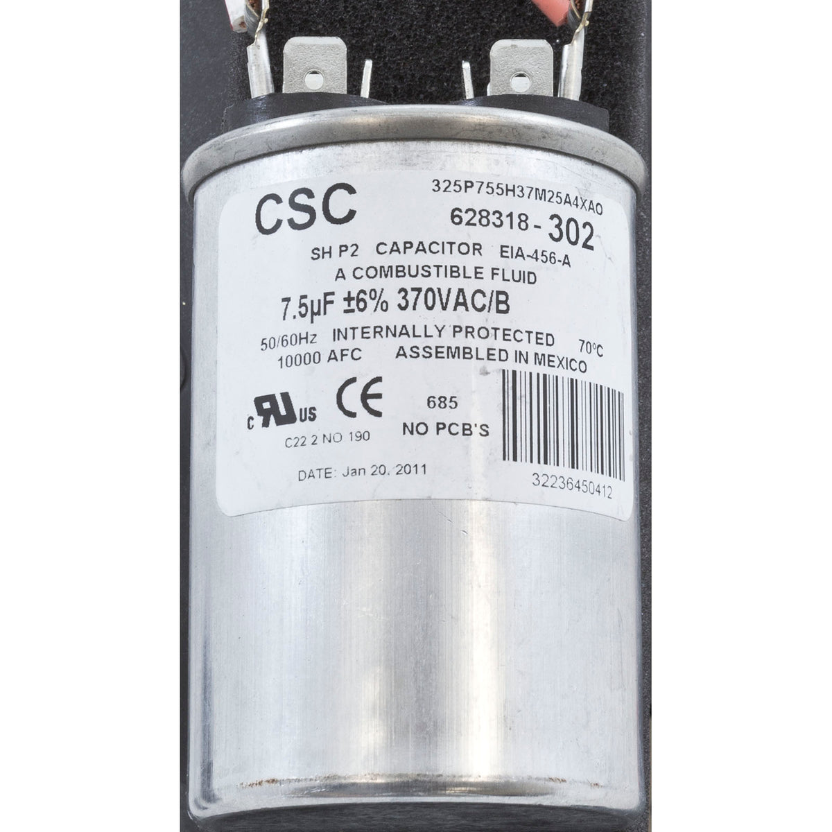 Motor, Century, 1.5hp, 115v/230v, 1-Spd, 56Cfr, C-Face Key