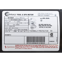 Motor, Century, 3.0hp, 230v, 1-Spd, 56Cfr, C-Face Key, EE