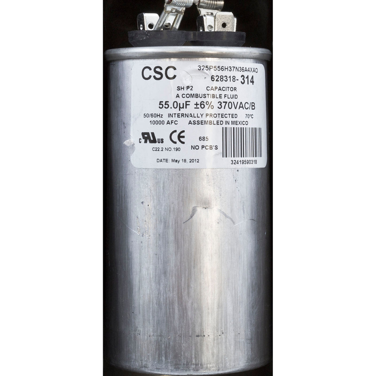 Motor, Century, 3.0hp, 230v, 1-Spd, 56Cfr, C-Face Key, EE