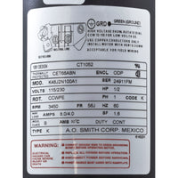 Motor, Century, 0.5hp, 115v/230v, 1-Spd, 56Cfr, C-Face Thd, EE