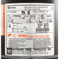 Motor, AO Smith, 1.0hp, 1-Spd, w/Switch, Matrix