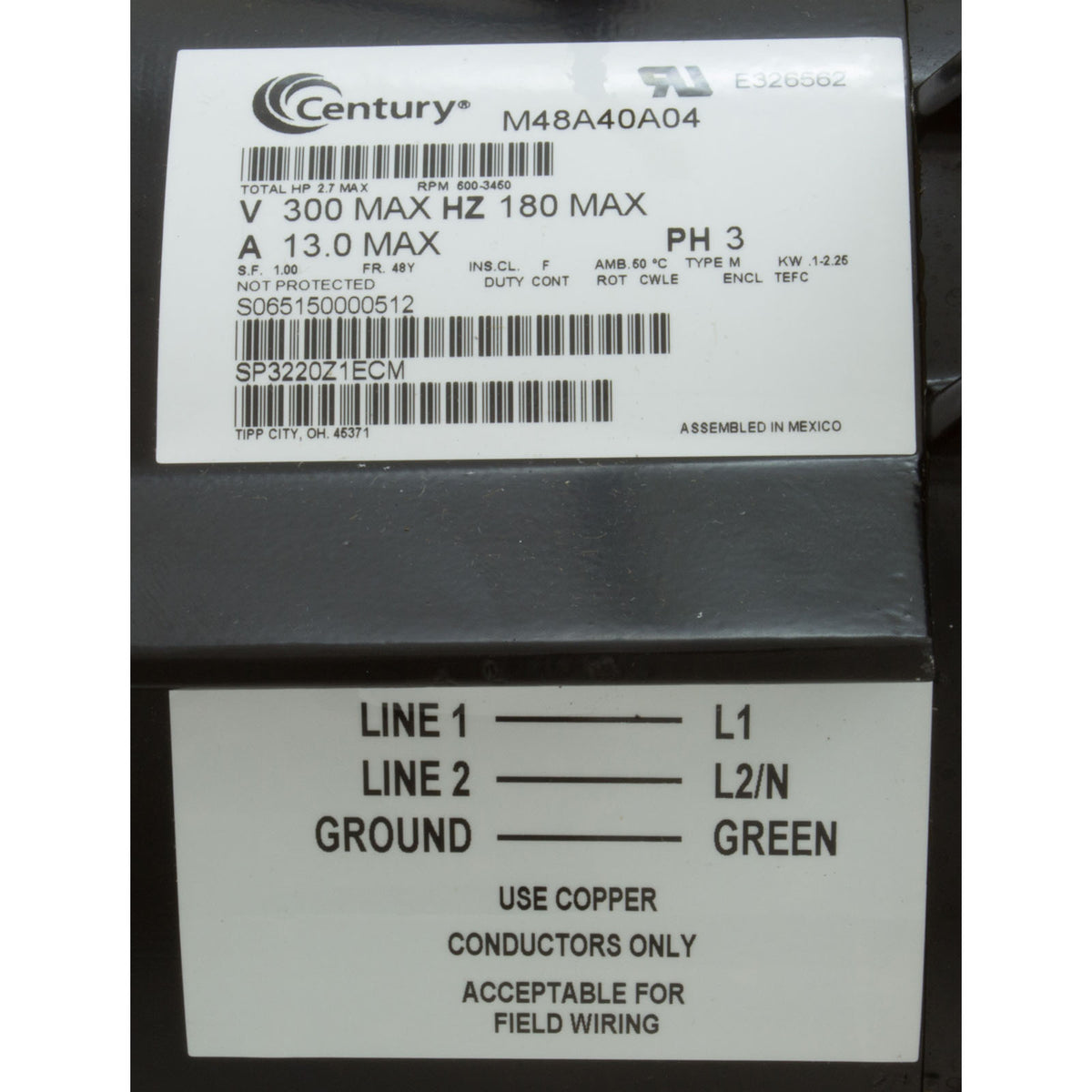 Hayward 2.7 HP VS Replacement Motor for EcoStar & TriStar SPX3400Z1ECM