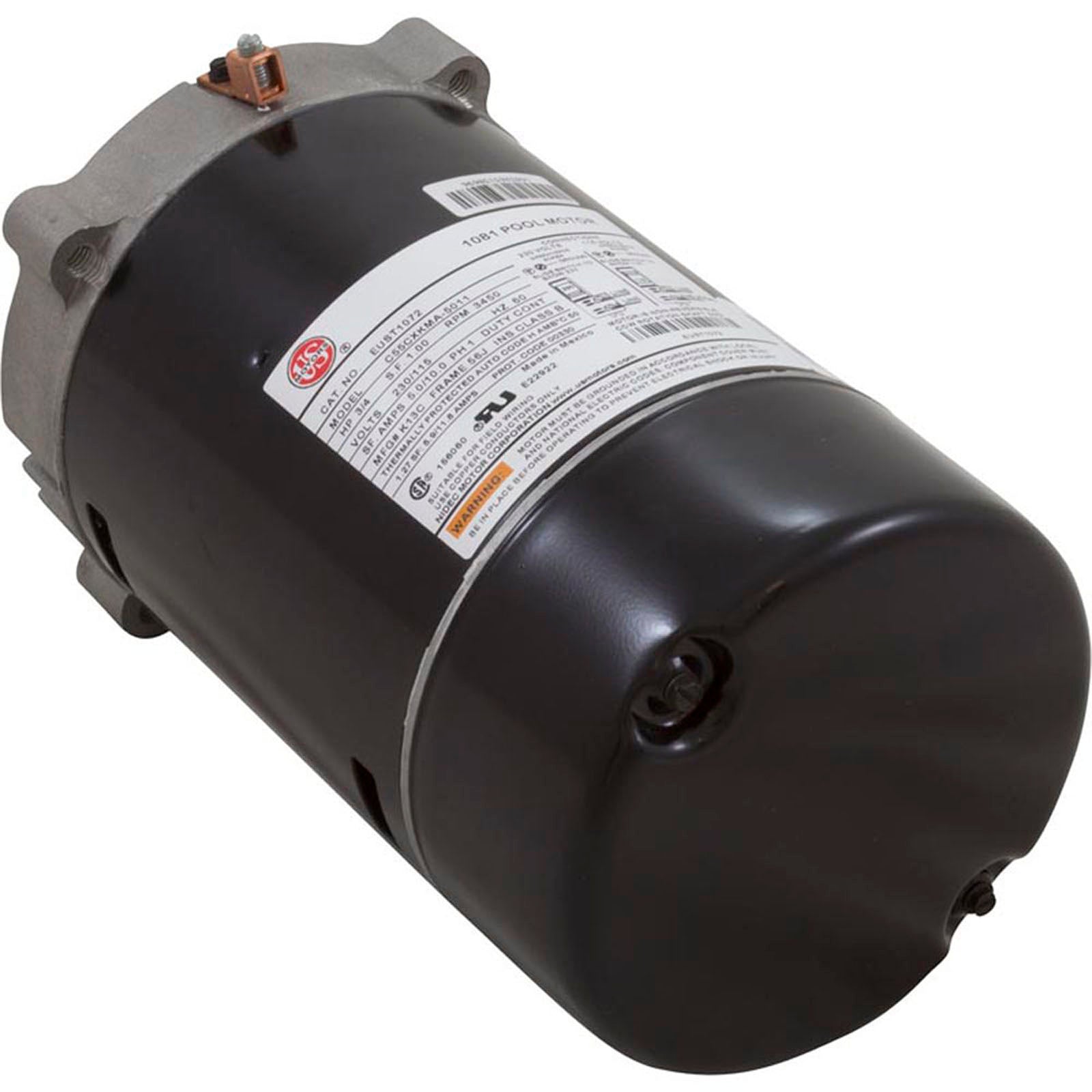 Motor, Nidec, 0.75 Horsepower, Threaded, 115v/230v, Uprated, 56J