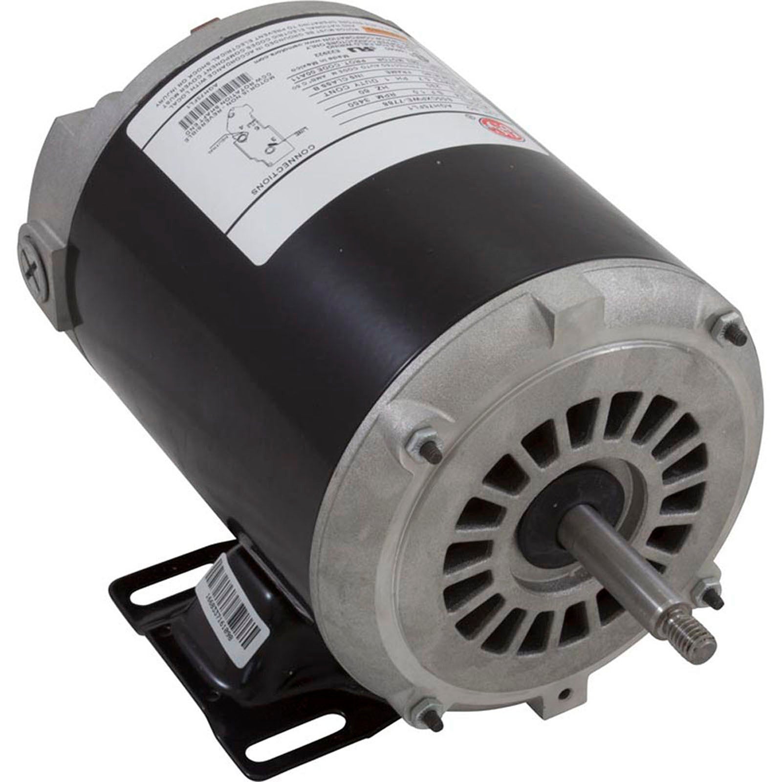 Motor, Nidec, 0.75 Horsepower, ThruBolt, 1-Speed, 230v, 5.0A