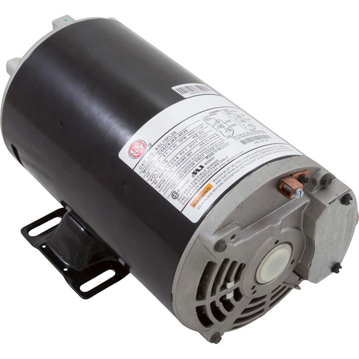 Motor, Nidec, 1.0 Horsepower, ThruBolt, 2-Speed, 115v, 48Y