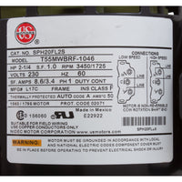Motor, US Motor, 2.0 Horsepower, ThruBolt, 2-Speed, 230v, 48Y