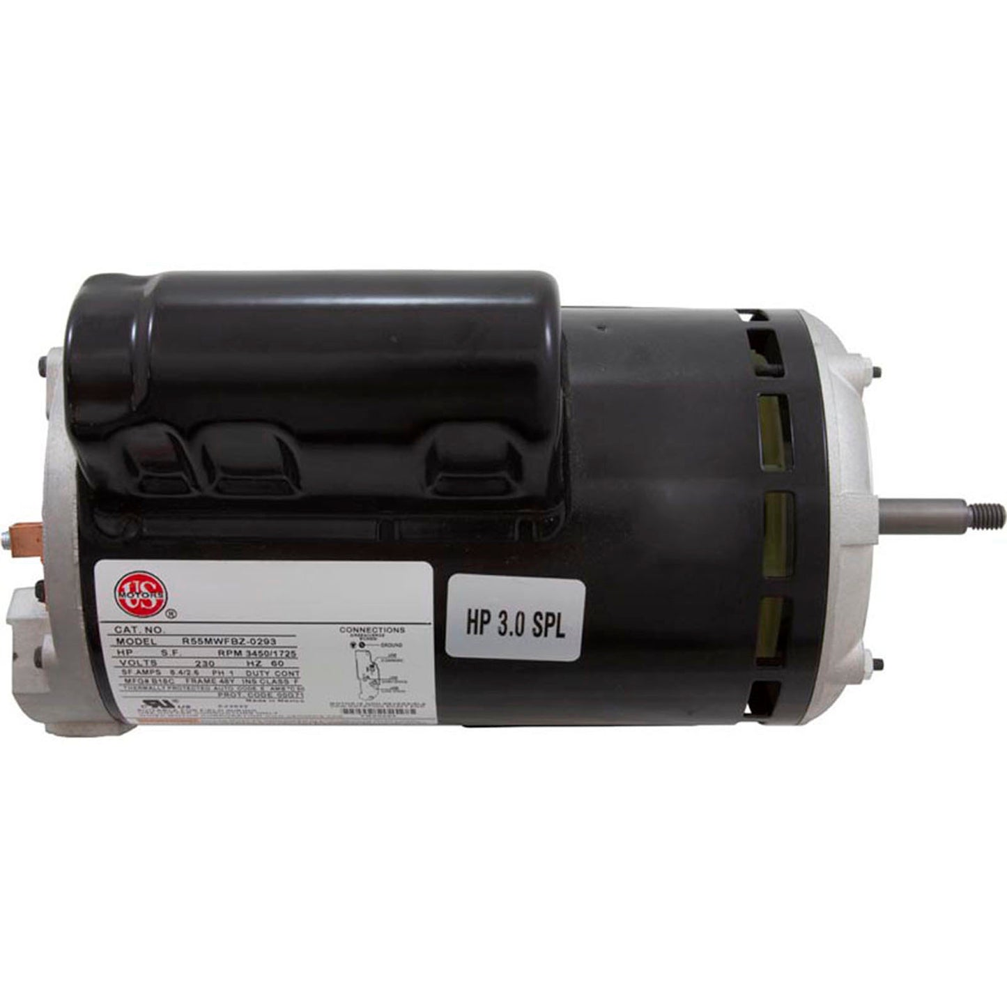 Motor, US Motors/WW, 3.0hp, 230v, 2-Speed, 48 Frame