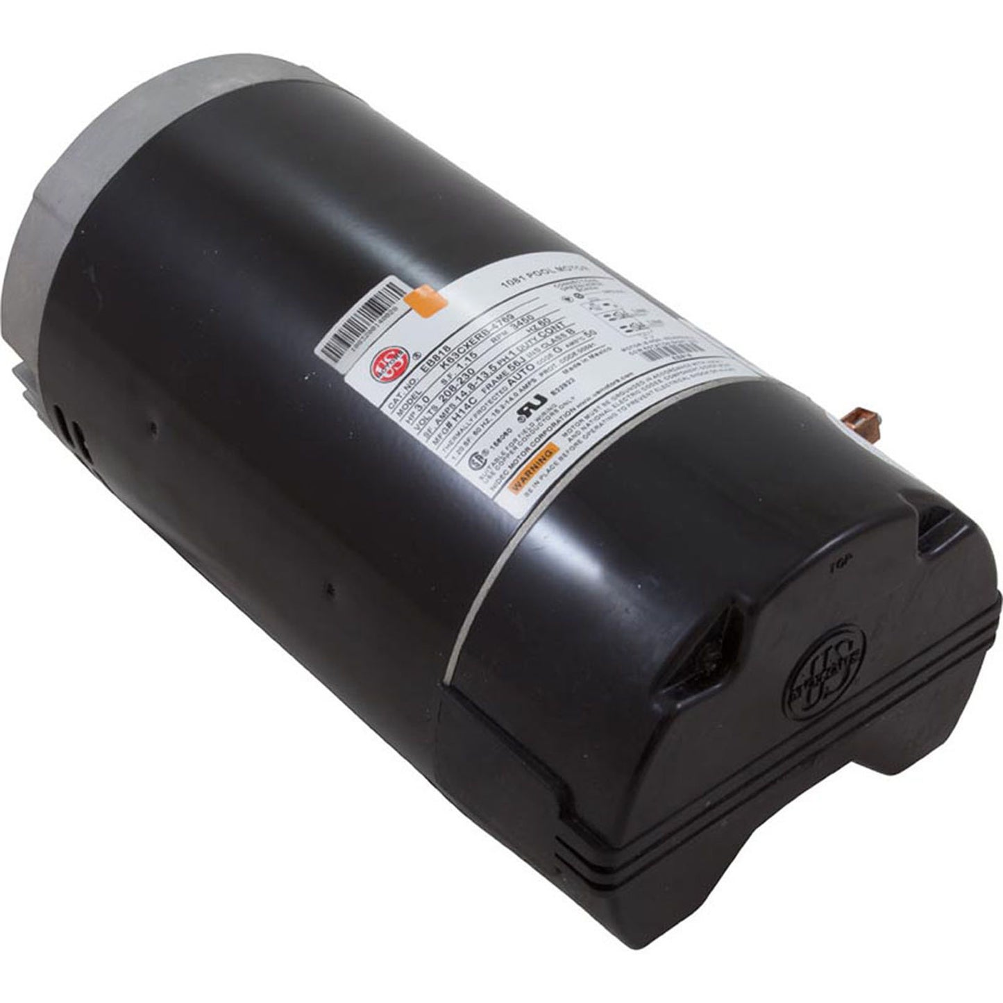 Motor, Nidec/USMtr, 3.0hp, 208-230v, 1Spd, 56Jfr, CFace, Thd, Full