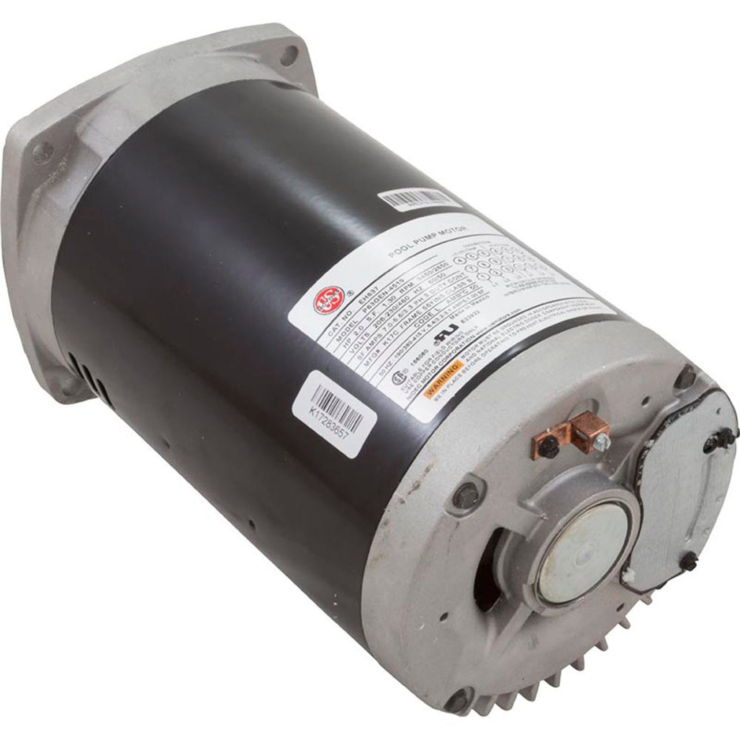 Motor, Nidec/USMtr, 2.0hp 208-230/460v, 1-Spd 56Yfr, SQFL, Full
