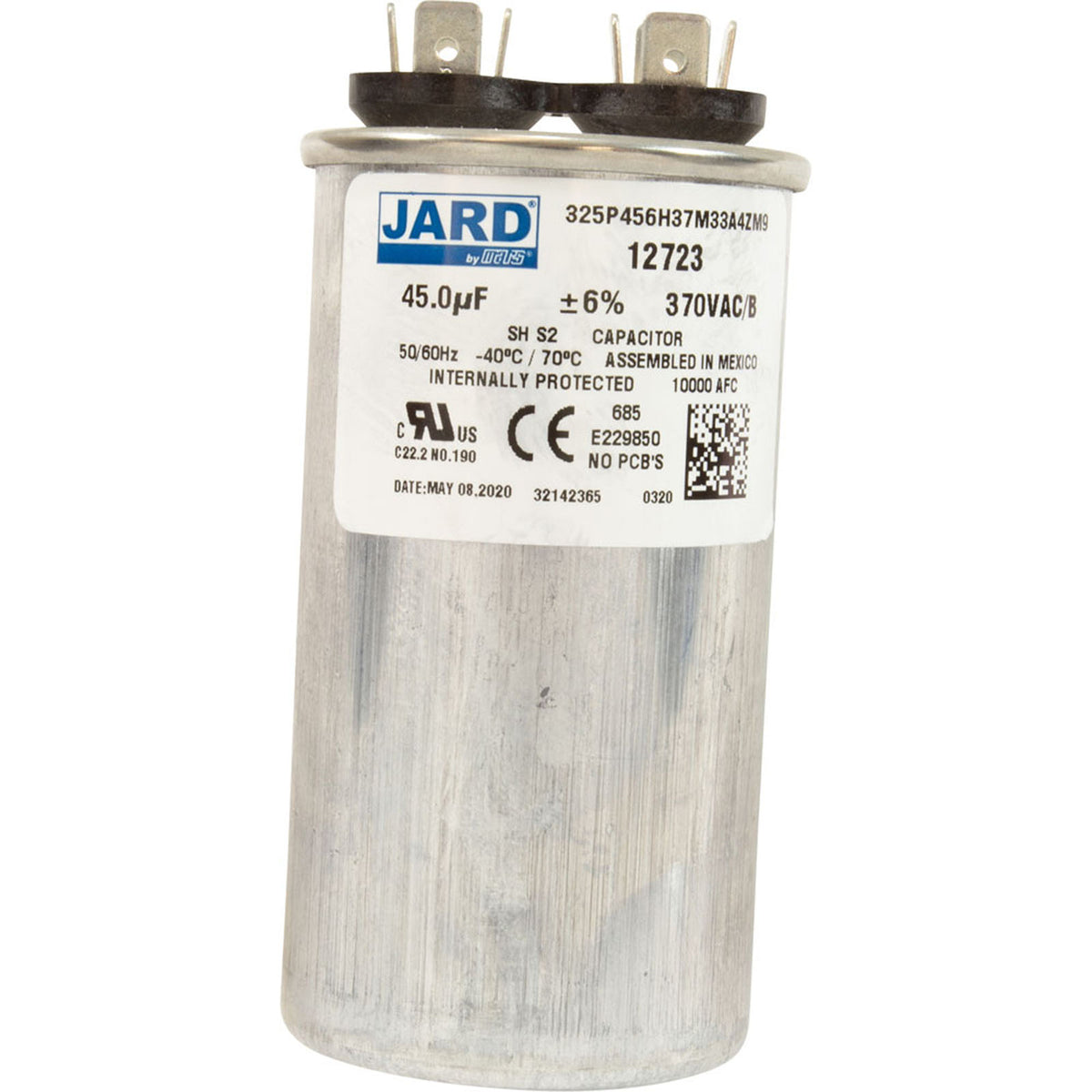Run Capacitor, 45 MFD, 370v