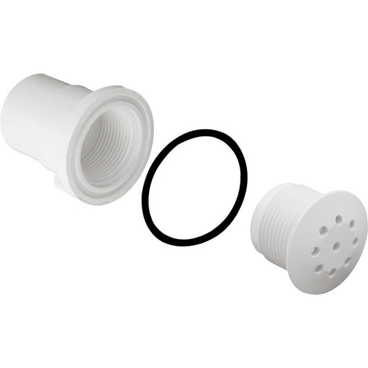 Inyector de aire, WW, Top Flo, 1" spg, cuerpo recto, blanco