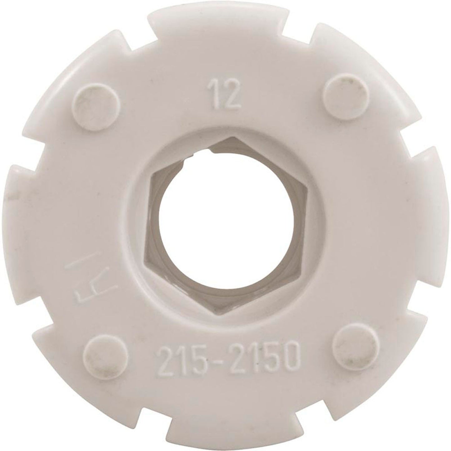 Raccord mural, voie d'eau, injecteur d'air, blanc