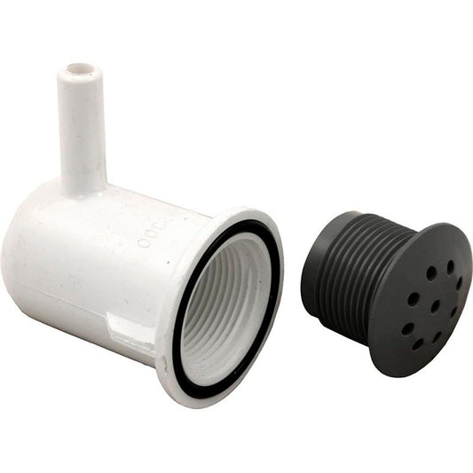 Inyector de aire, WW, Top Flo, 3/8"b, estilo codo, gris