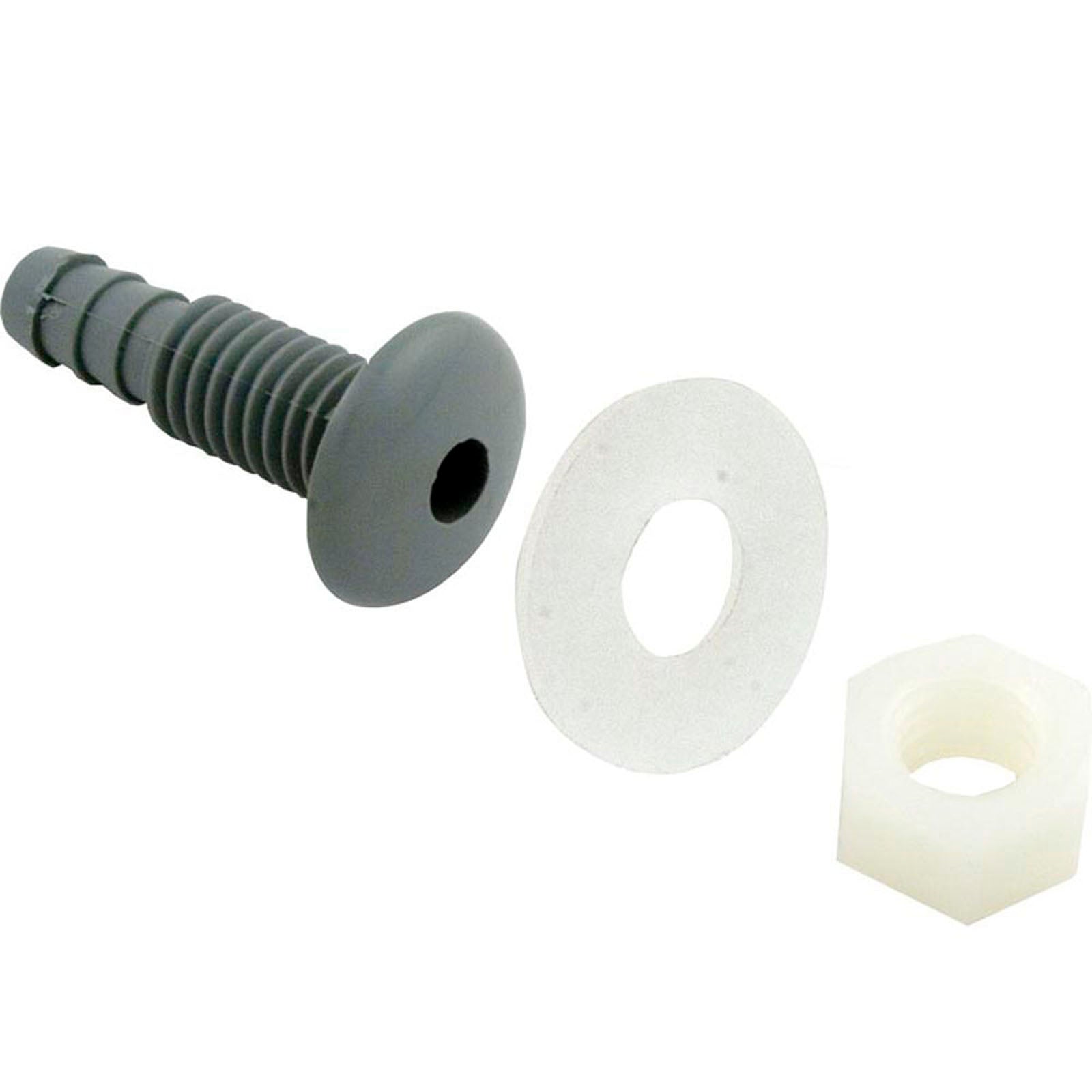 Air Injector, Waterway, Button, 1/4" Barb, Gray