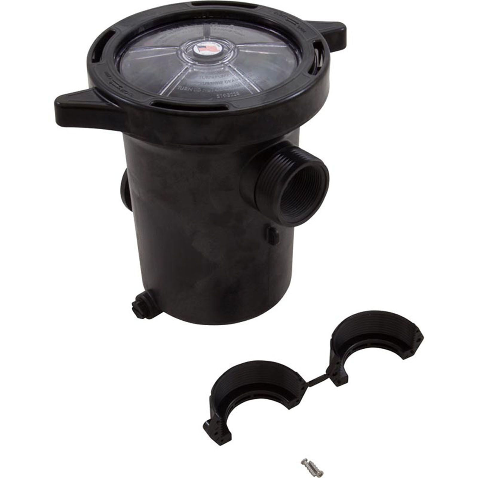 Trap Assembly, WW, 6", 2"Union x 1-1/2"mbt/fpt, New Version 2pc lid
