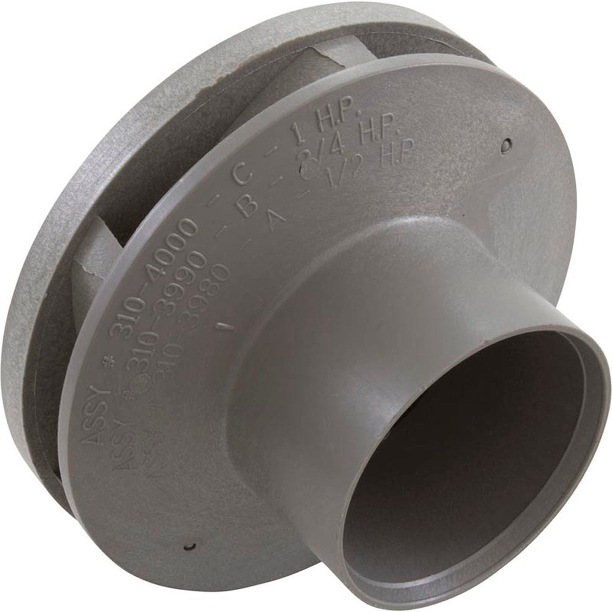 Impeller, Waterway HiFlo,Side Discharge,1.0 Horsepower (Red)