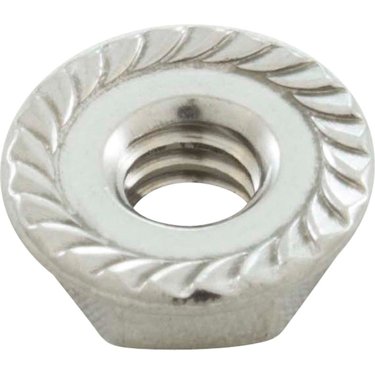 Locknut, Speck E90, Rear Housing Bolt, 1/4" - 20, Serrated, ss