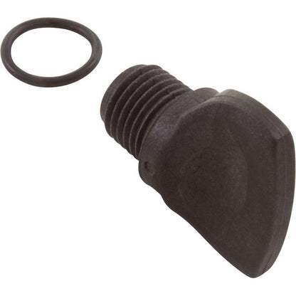Drain Plug, Filters/Pumps, w/O-Ring, 1/4", Blk, Generic