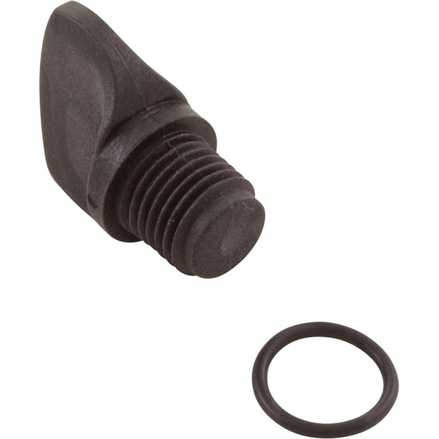 Drain Plug, Filters/Pumps, w/O-Ring, 1/4", Blk, Generic