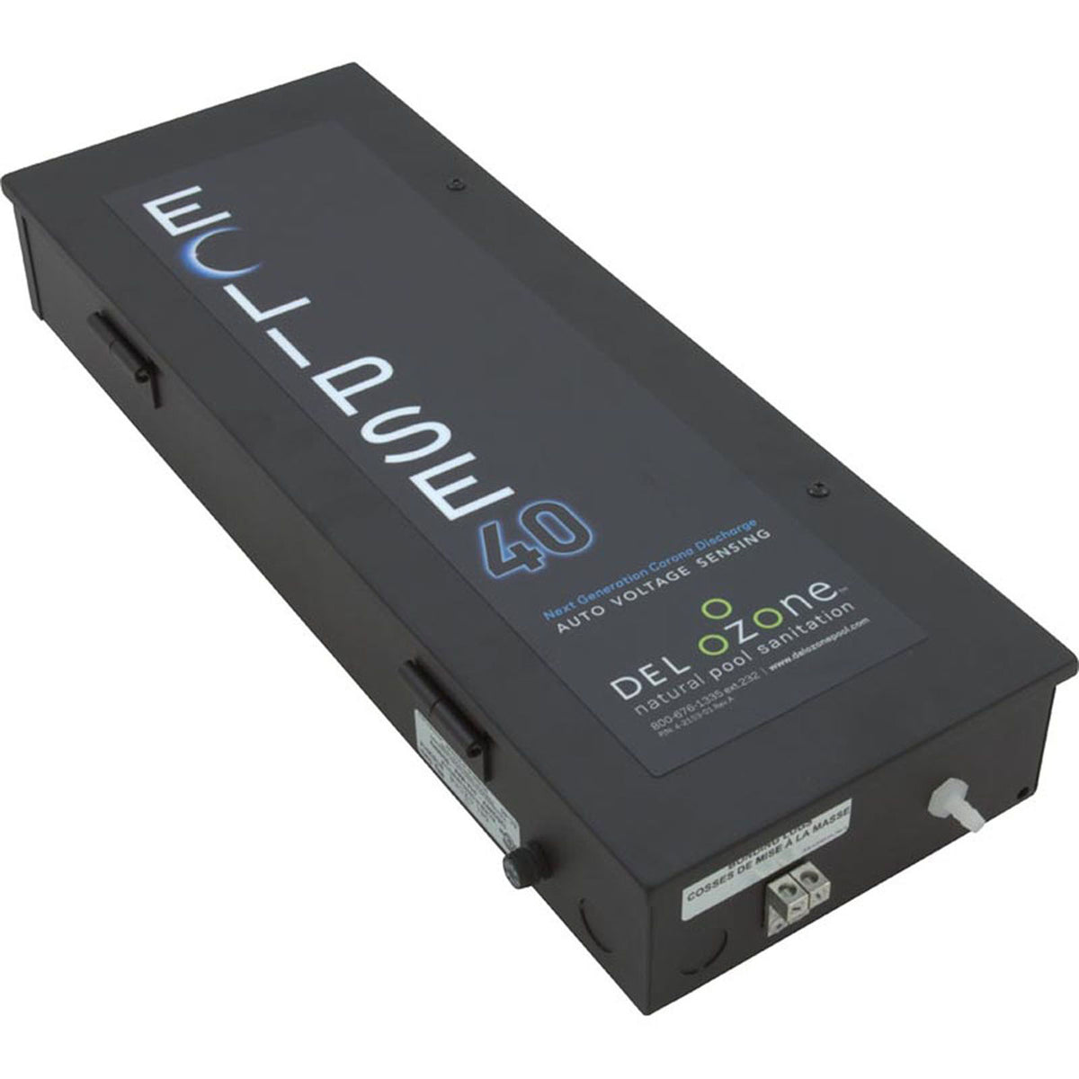 Ozonator,DEL Eclipse,CD,115v/230v,25,000/100,000 Gallons,38w