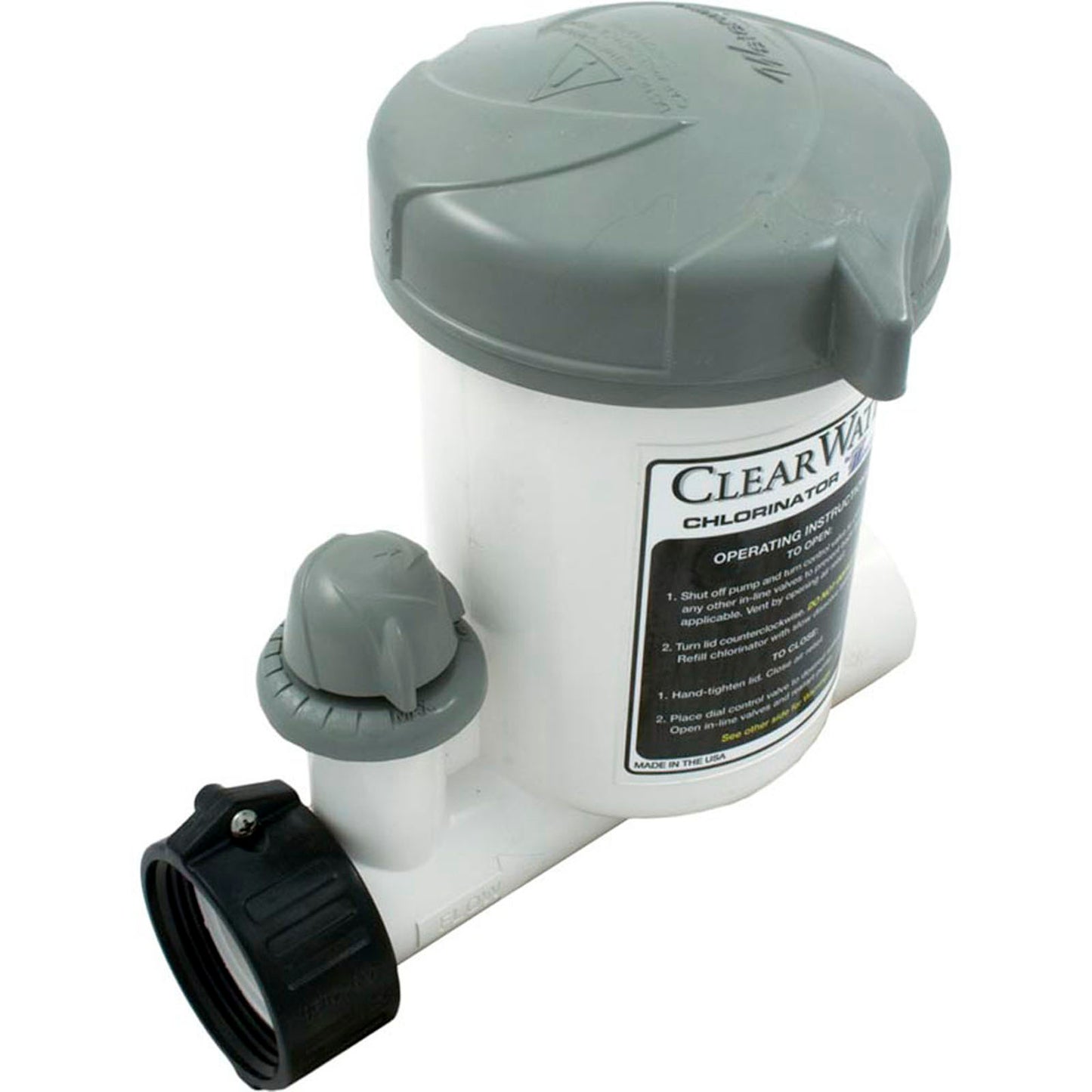 Tablet Feeder, Waterway, In-Line, Above Ground, White