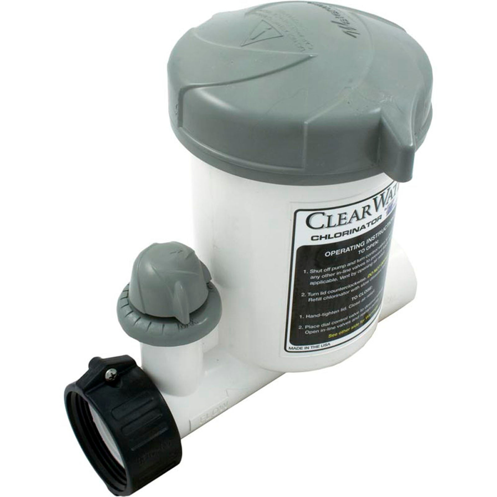 Tablet Feeder, Waterway, In-Line, Above Ground, White