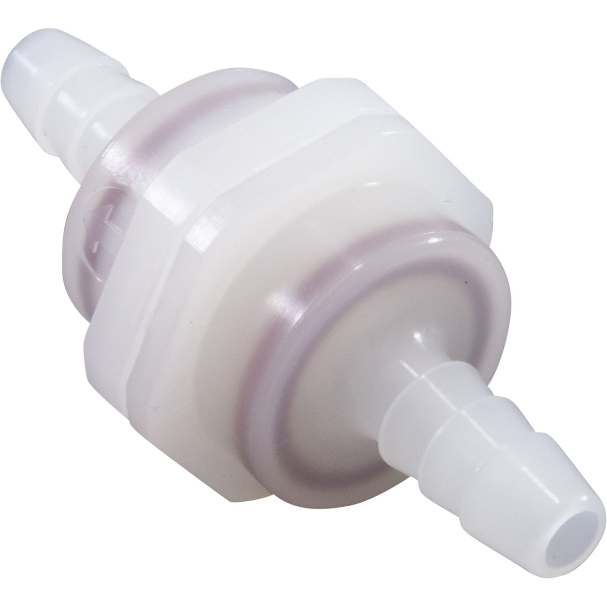 Ozone Check Valve, Del Ozone, 1/4" Barb x 3/8" Barb, 1/2 psi