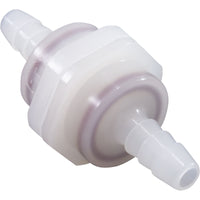 Ozone Check Valve, Del Ozone, 1/4" Barb x 3/8" Barb, 1/2 psi
