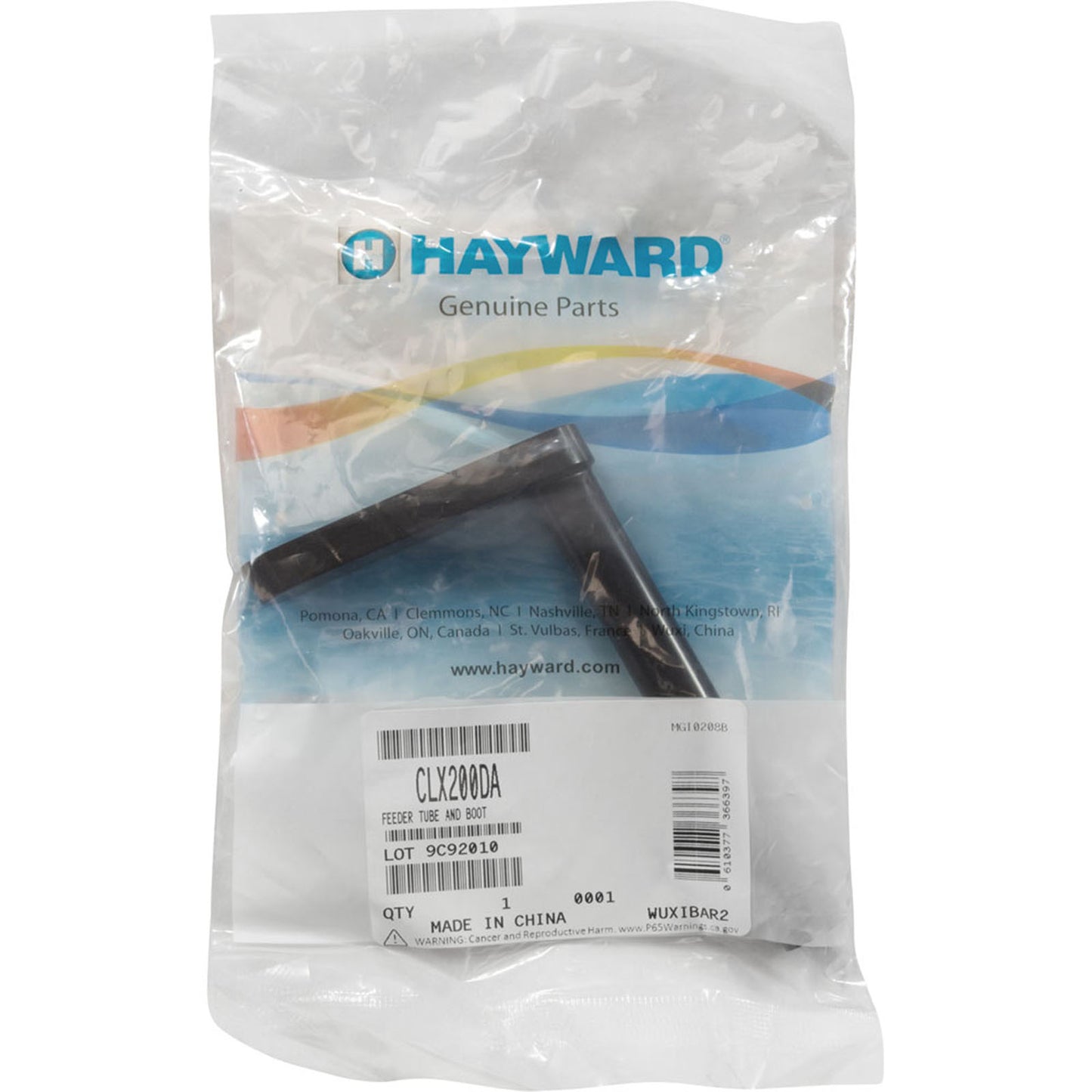 Feeder Tube CLX200DA Hayward Chlorinator CL200/CL220