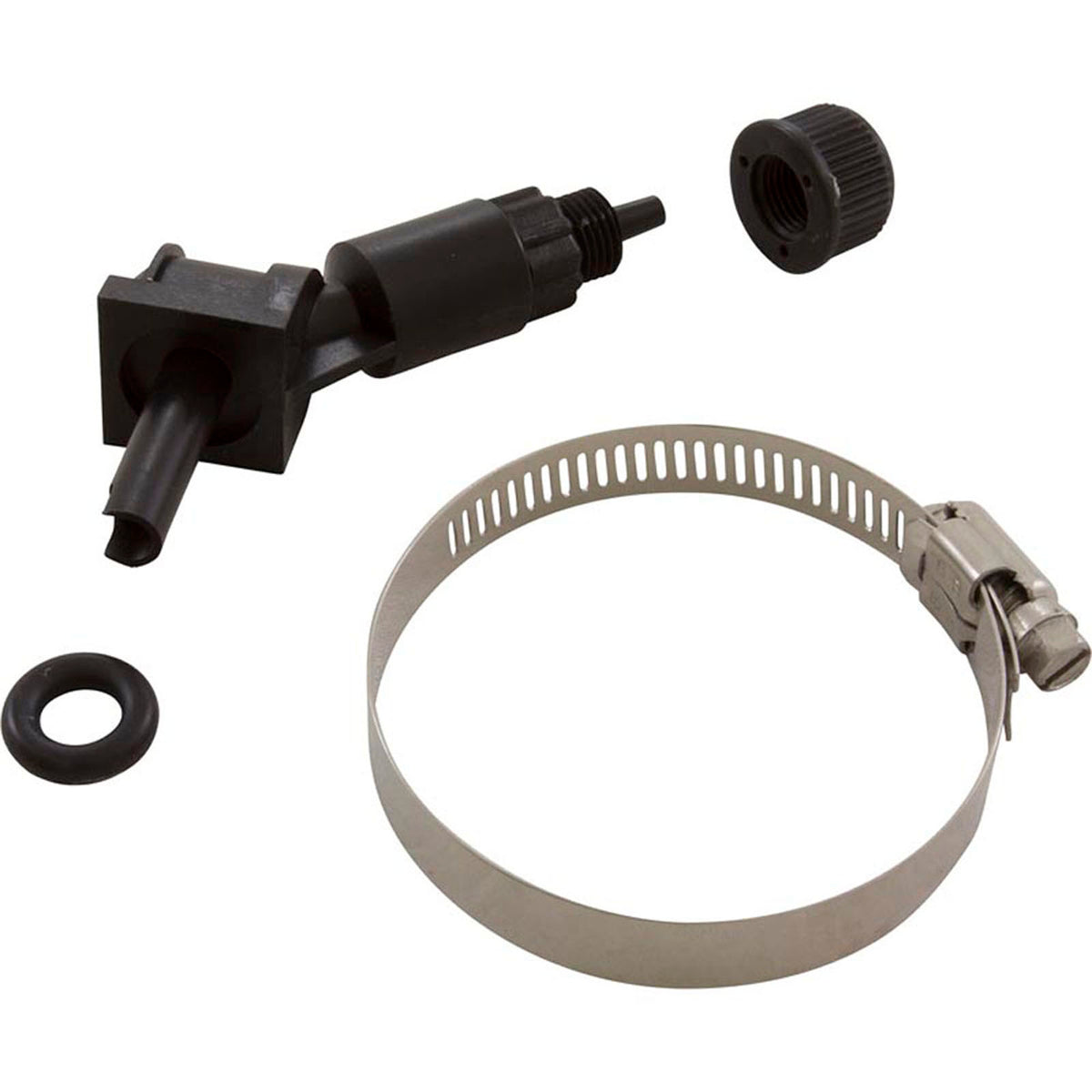 Injection Fitting, Threadless, Blue-White, 1/4" OD Tubing Connection