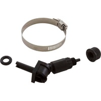 Injection Fitting, Threadless, Blue-White, 1/4" OD Tubing Connection