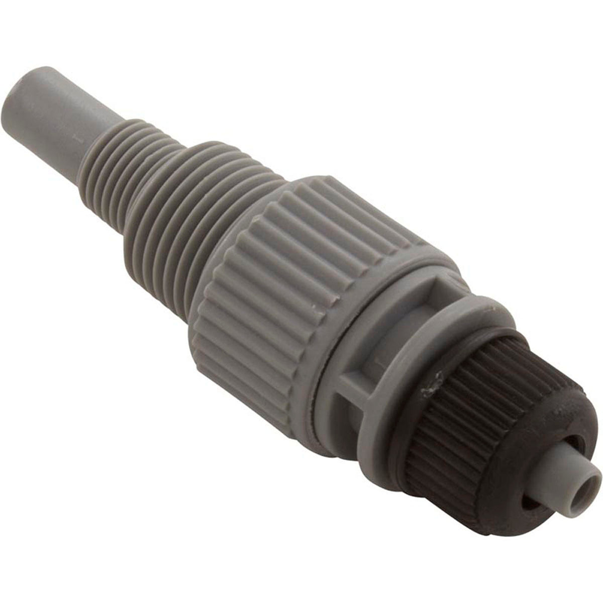 Injection Fitting, Threadless, Blue-White, 3/8"od Tubing Connector