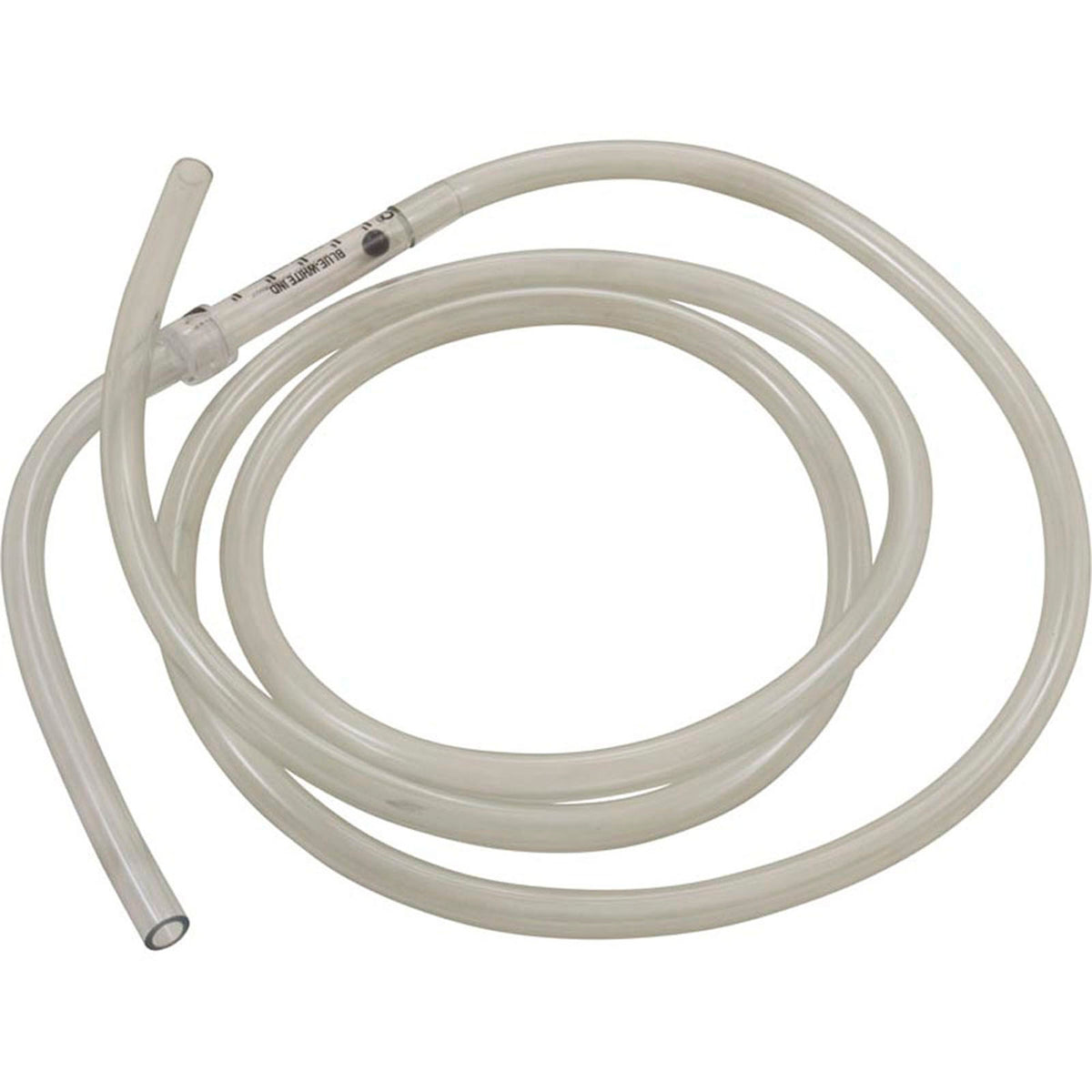 Flow Indicator, Blue-White, Glass, with 3/8" Tubing 5'