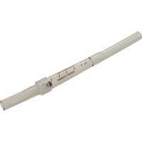 Flow Indicator, Blue-White, Glass, w/tubing 3/8" x 6-3/4'