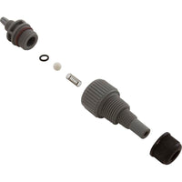 Injection Fitting, Blue-White, 1/2" & 1/4"mpt, 3/8"od tube, 6psi
