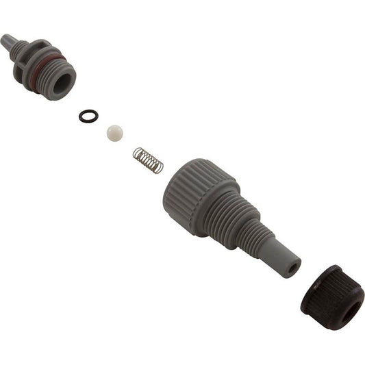 Injection Fitting, Blue-White, 1/2" & 1/4"mpt, 3/8"od tube, 6psi