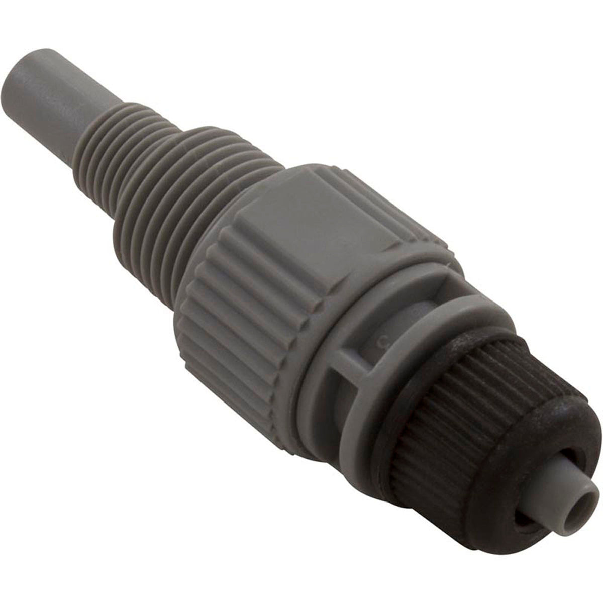 Injection Fitting, Blue-White, 1/2" & 1/4"mpt, 3/8"od tube, 6psi