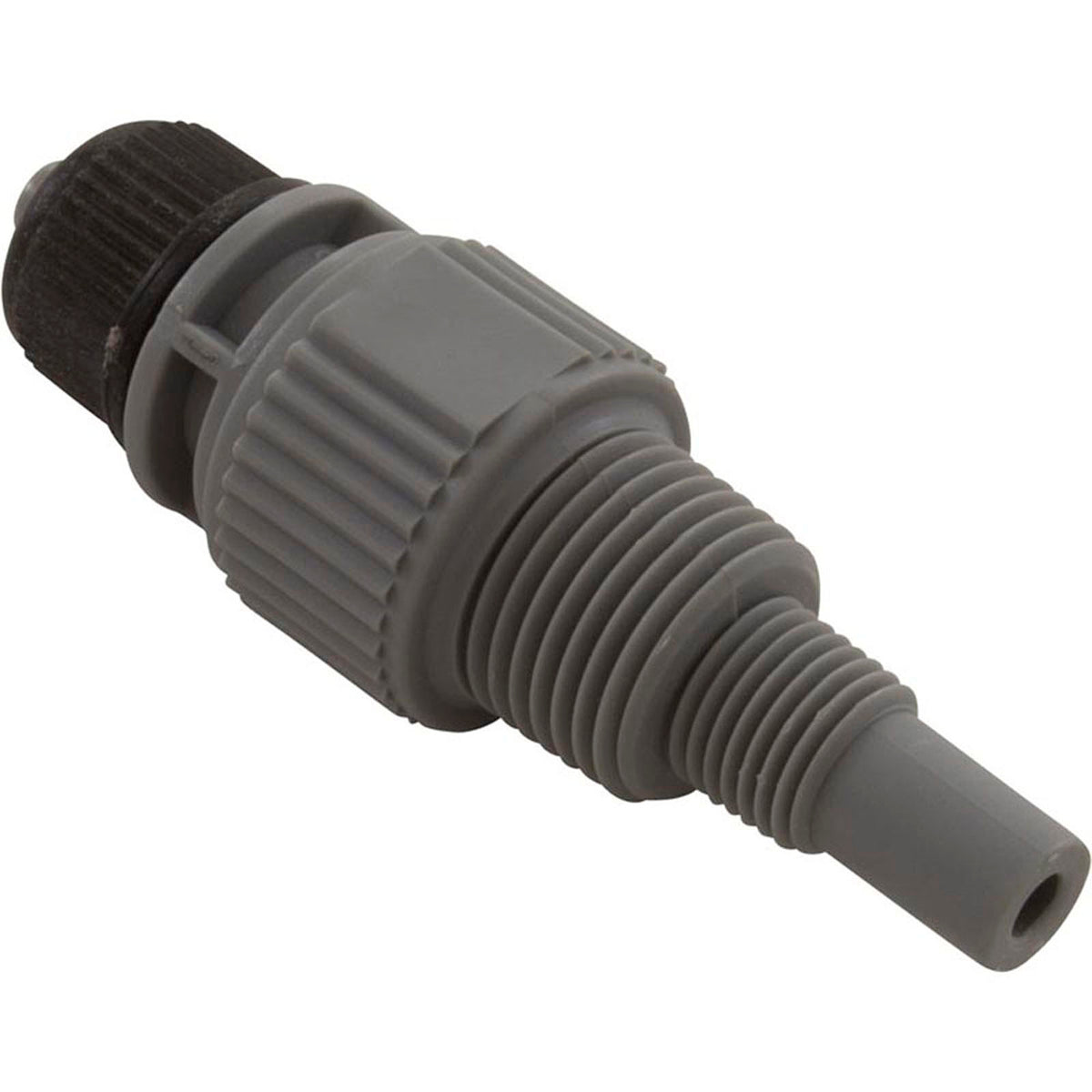 Injection Fitting, Blue-White, 1/2" & 1/4"mpt, 3/8"od tube, 6psi