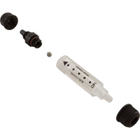 Flow Indicator, Blue-White, for 3/8"od tubing, SS Bobbin