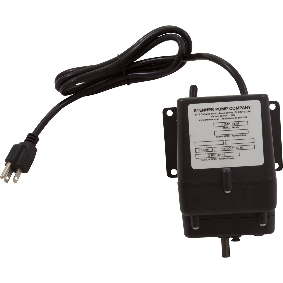 Gear Motor, Stenner, 115v, 60Hz, Series 45/100