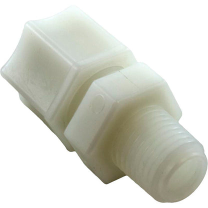 Compression Fitting, UltraPure, 1/4"mpt x 3/8" Tube, Plastic