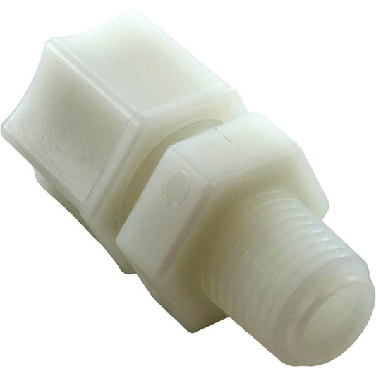 Compression Fitting, UltraPure, 1/4"mpt x 3/8" Tube, Plastic