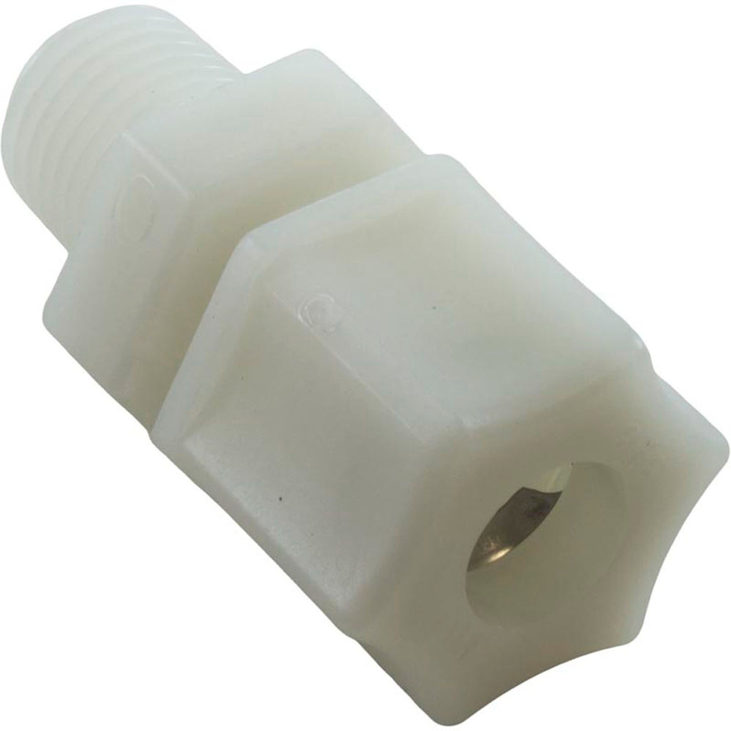 Compression Fitting, UltraPure, 1/4"mpt x 3/8" Tube, Plastic