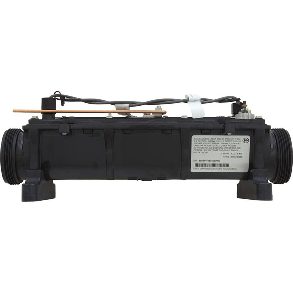 Heater, FloThru, BWG Revolution, 18-13/32" x 2", 4.0kW, 230v