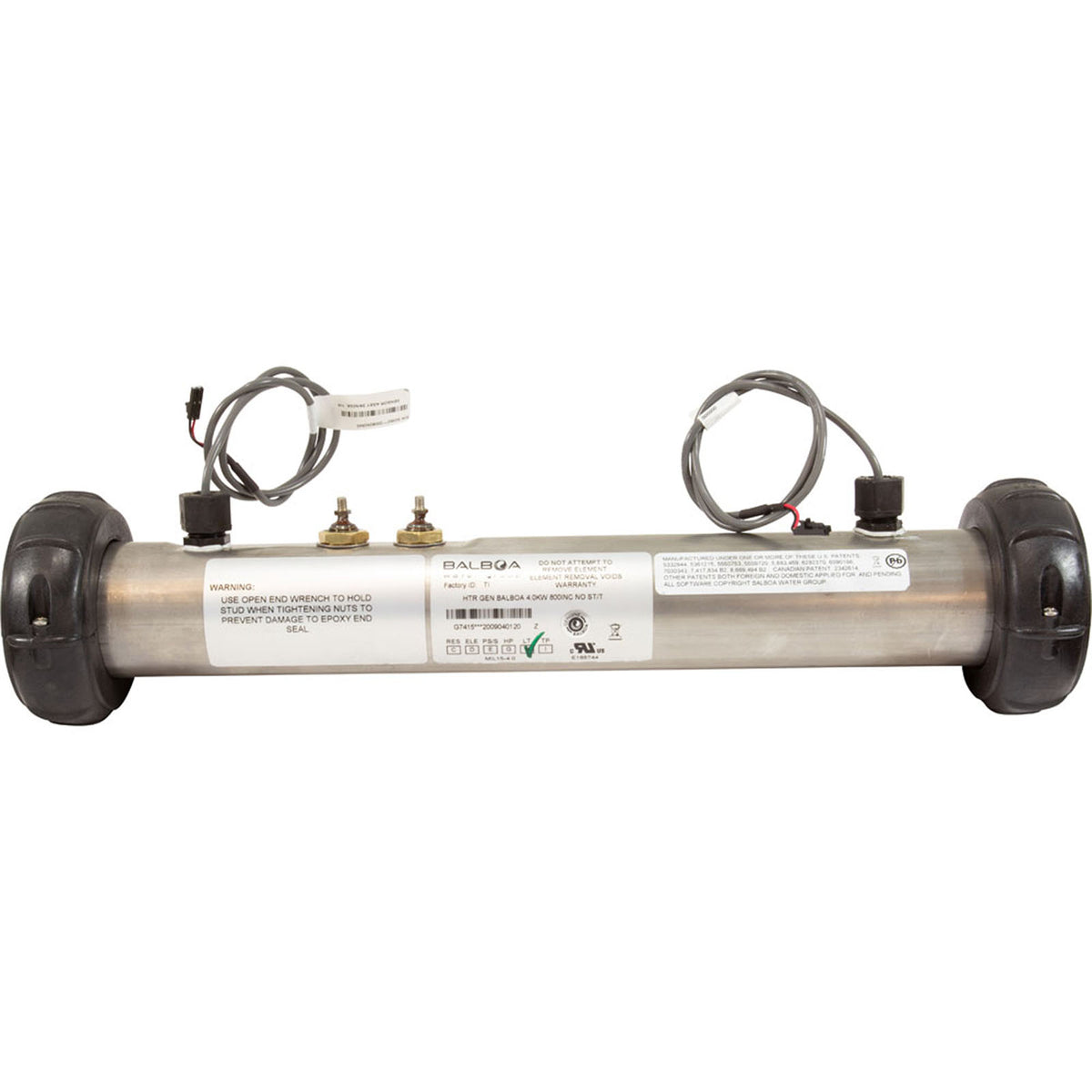 Heater, FloThru, BWG M7, 4.0kW, 230v, w/o Mounting Studs