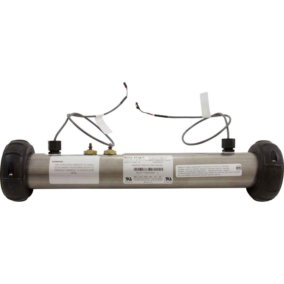 Heater, FloThru, BWG M7, 5.5kW, 230v, w/o Mounting Studs