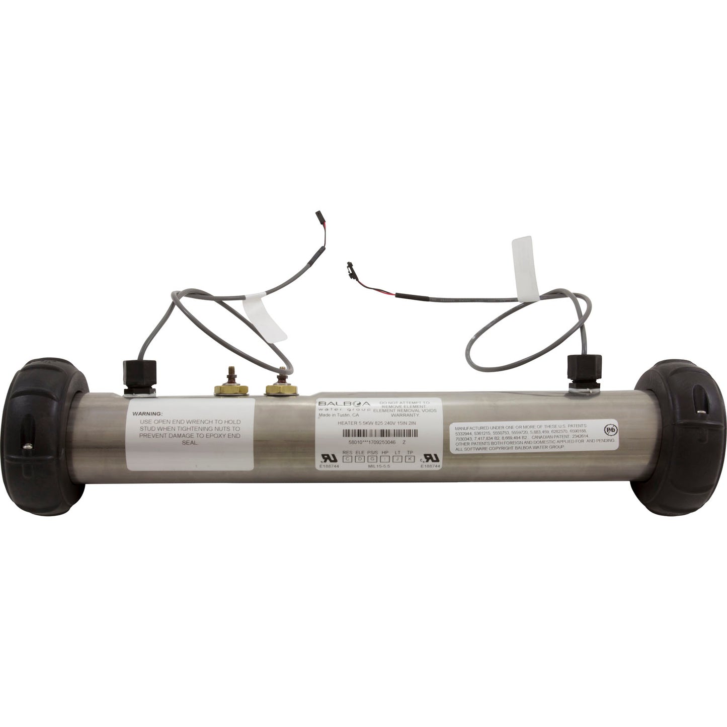 Heater, FloThru, BWG M7, 5.5kW, 230v, w/o Mounting Studs