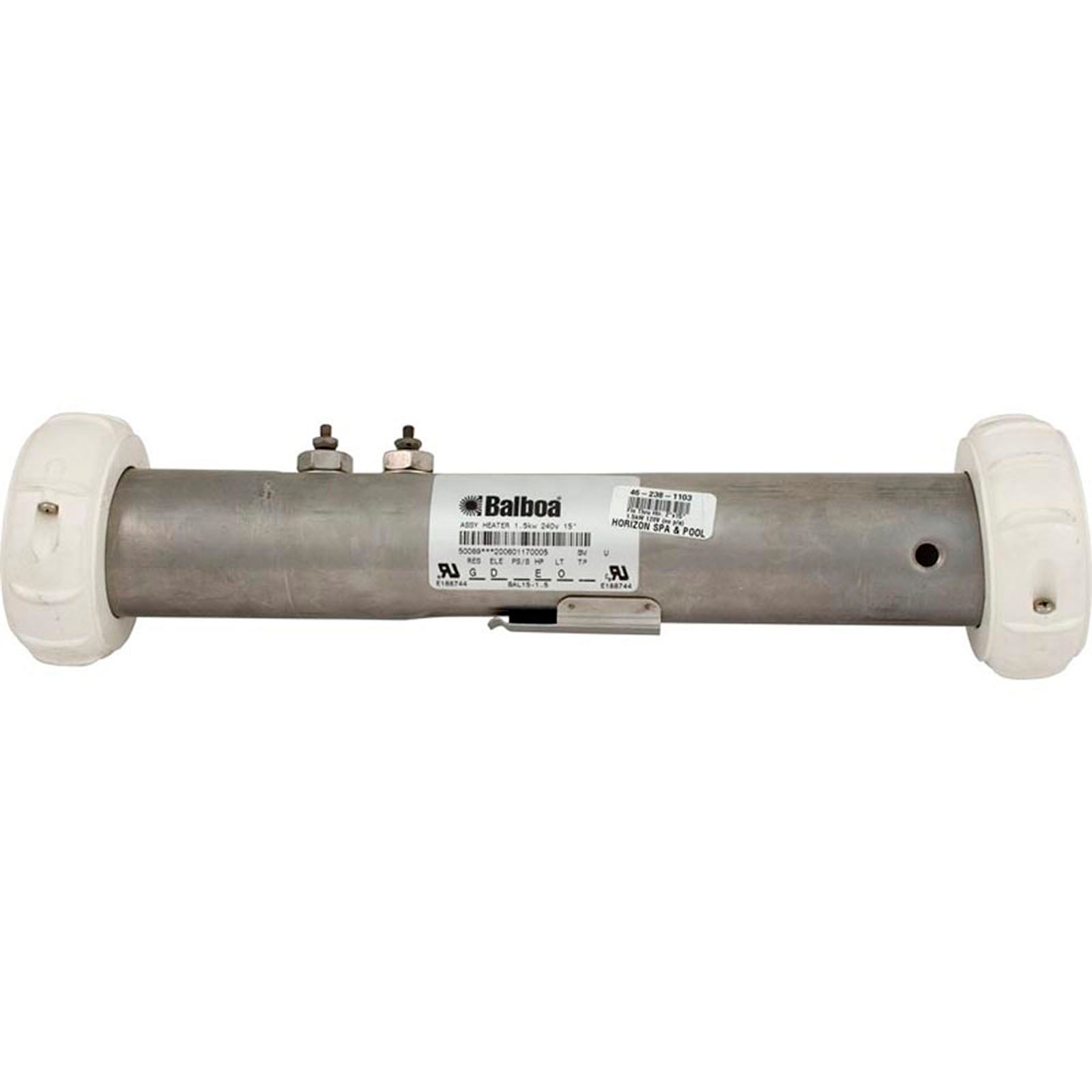 Heater, FloThru, BWG, 15" x 2", 230v, 1.5kW, w/o PS