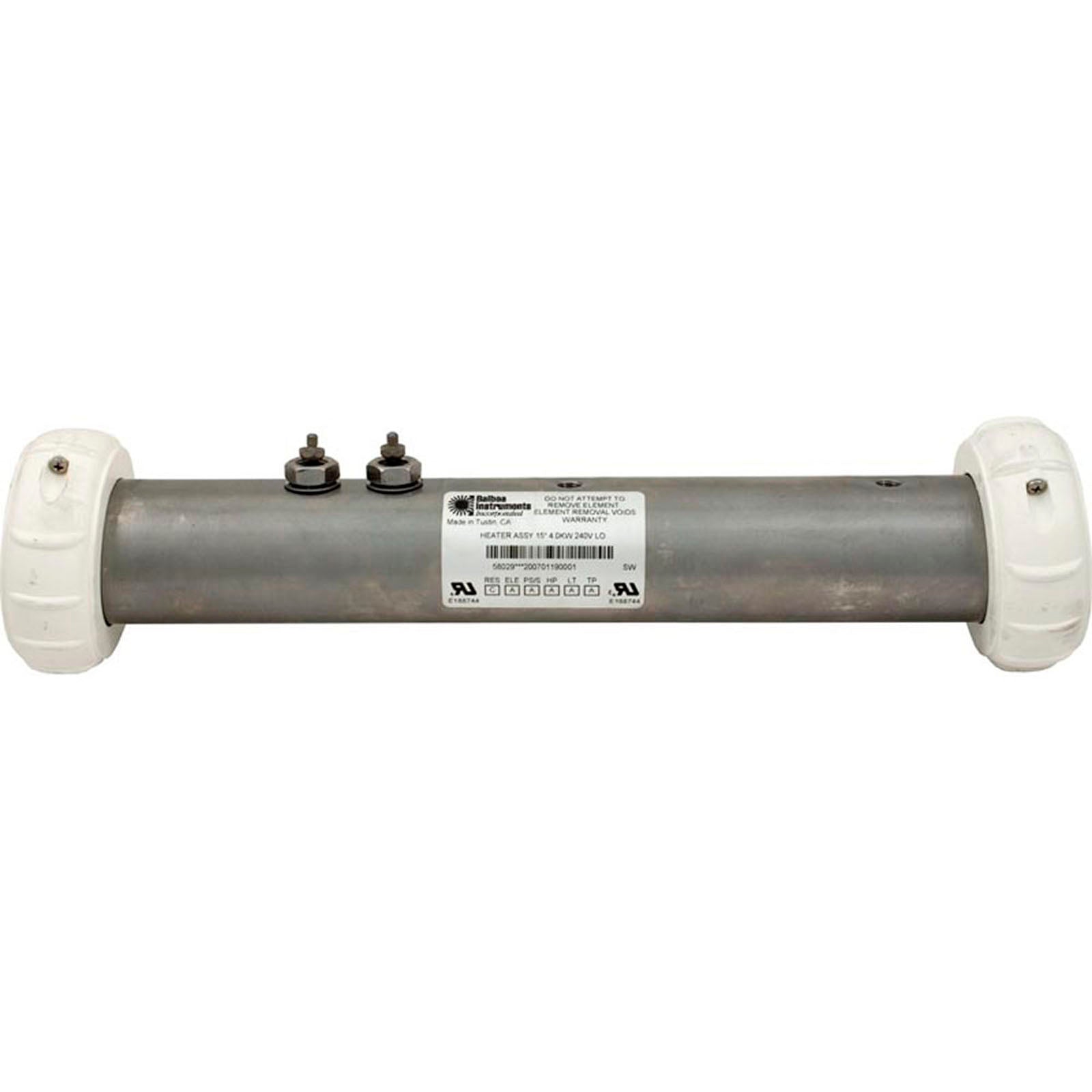 Heater, FloThru, BWG Value/LE, 15" x 2", 230v, 4.0kW, w/o PS